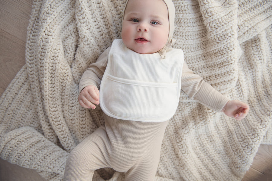 Ribbed Cotton - Solid Ribbed Collection | Toddler Bibs