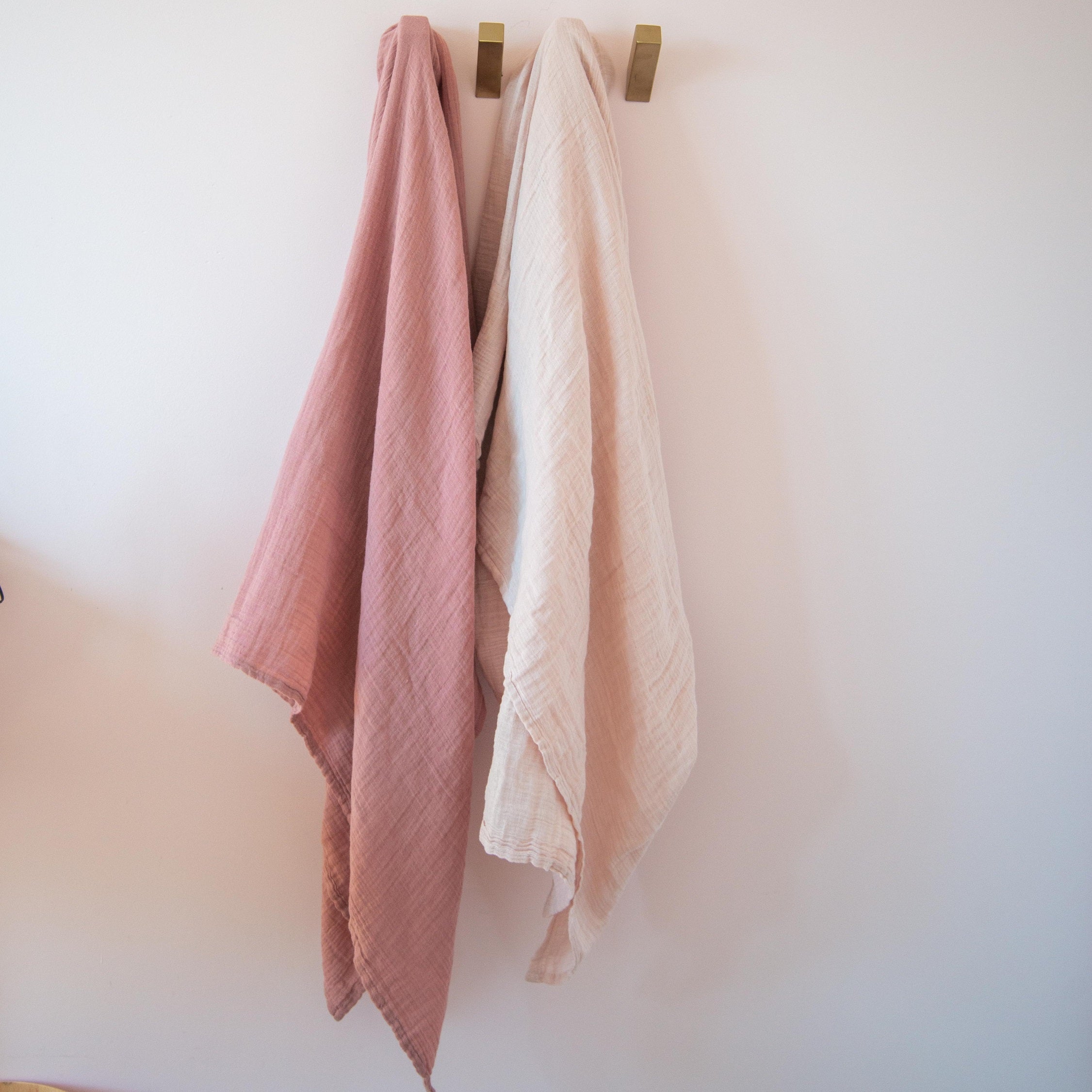 2 Pack Cotton Muslin Swaddle Blanket - Lush Pink