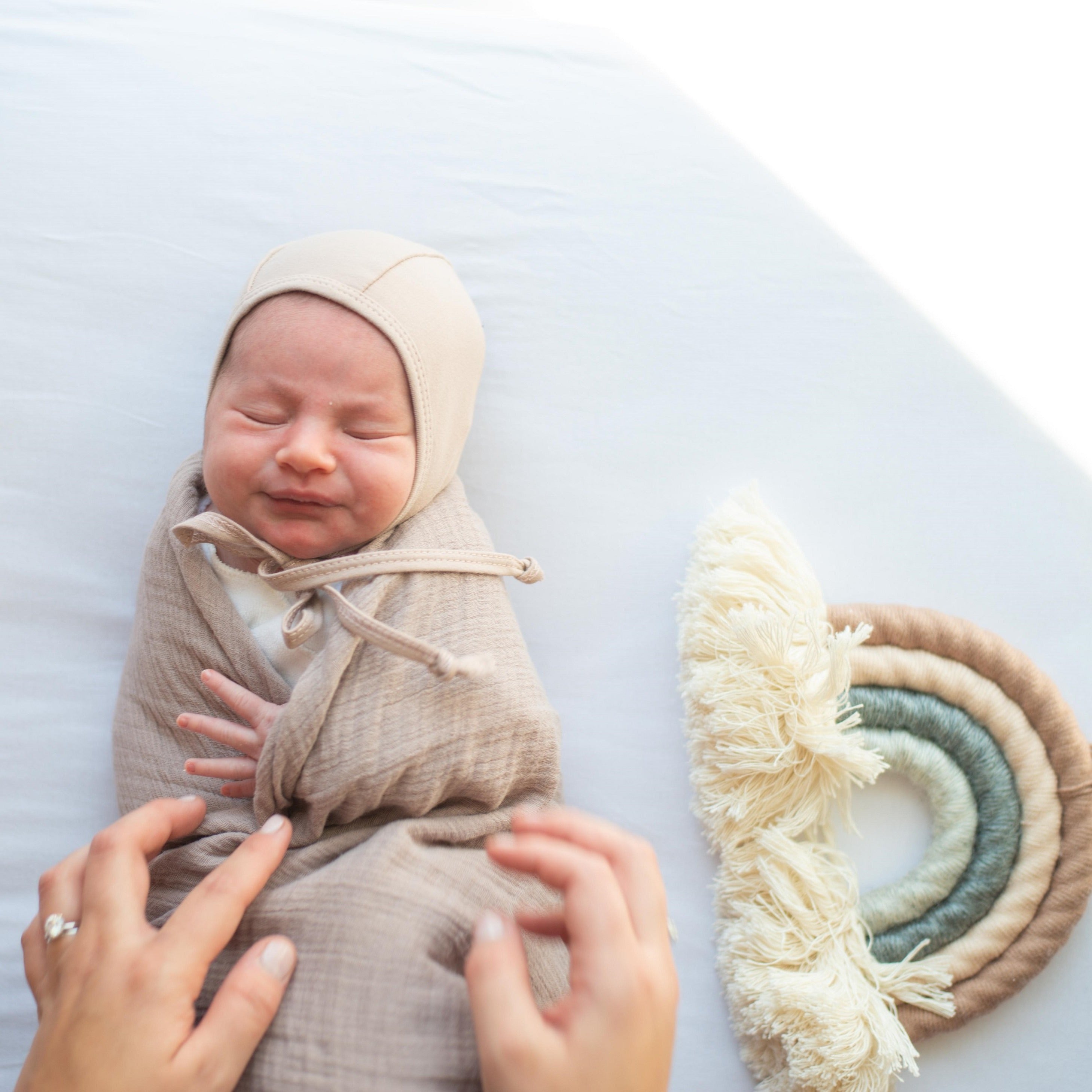 2 Pack Cotton Muslin Swaddle Blanket - Simply Taupe