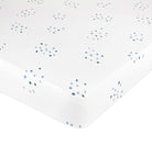 Flexible-Fit Blue Rainbow Crib Sheet