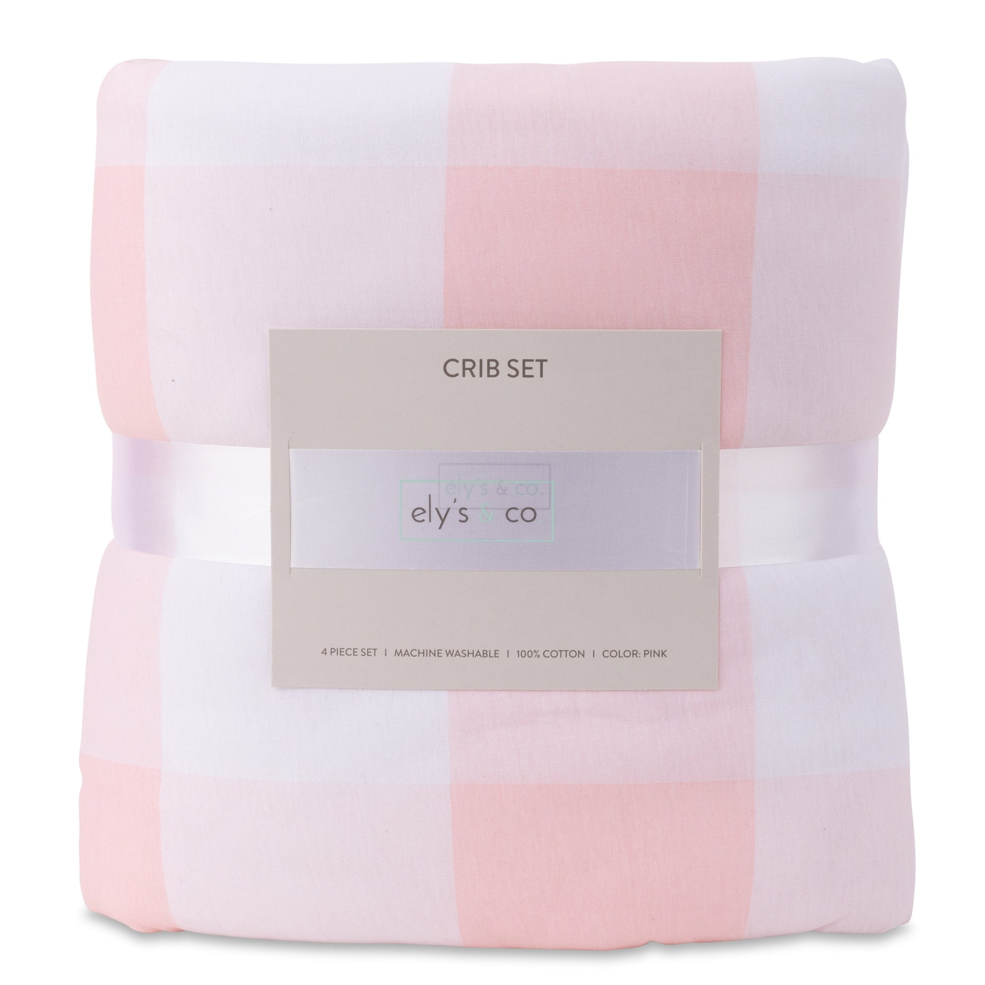 Gift-Ready Baby Gingham Crib Ensemble