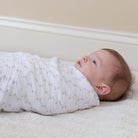 Grey muslin swaddle for newborn