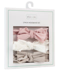 3 Pack Headband Set - Blush Pink, Tan & Ivory