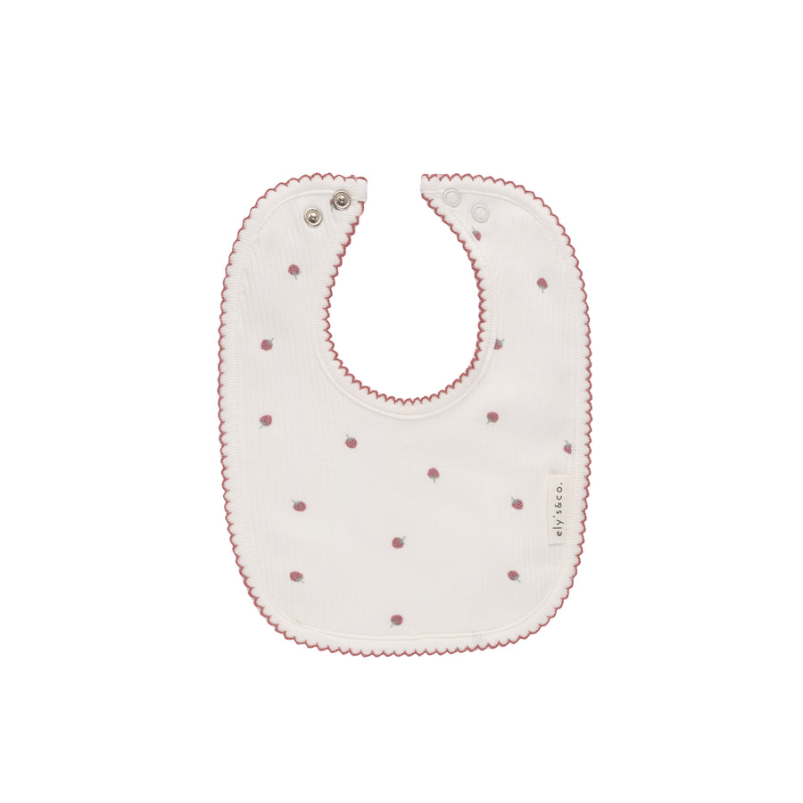 Ribbed Cotton - Strawberry Collection - Bib