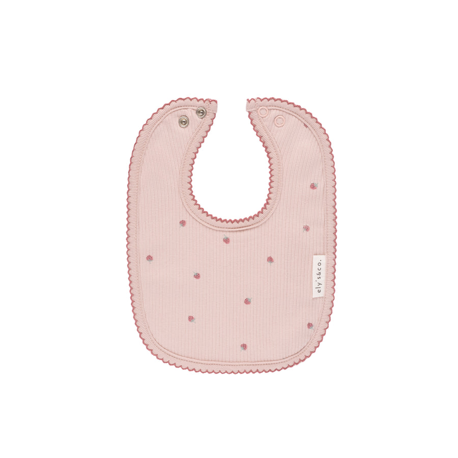 Ribbed Cotton - Strawberry Collection - Bib
