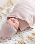 Jersey Knit Cotton Swaddle Blanket and Beanie Gift Set