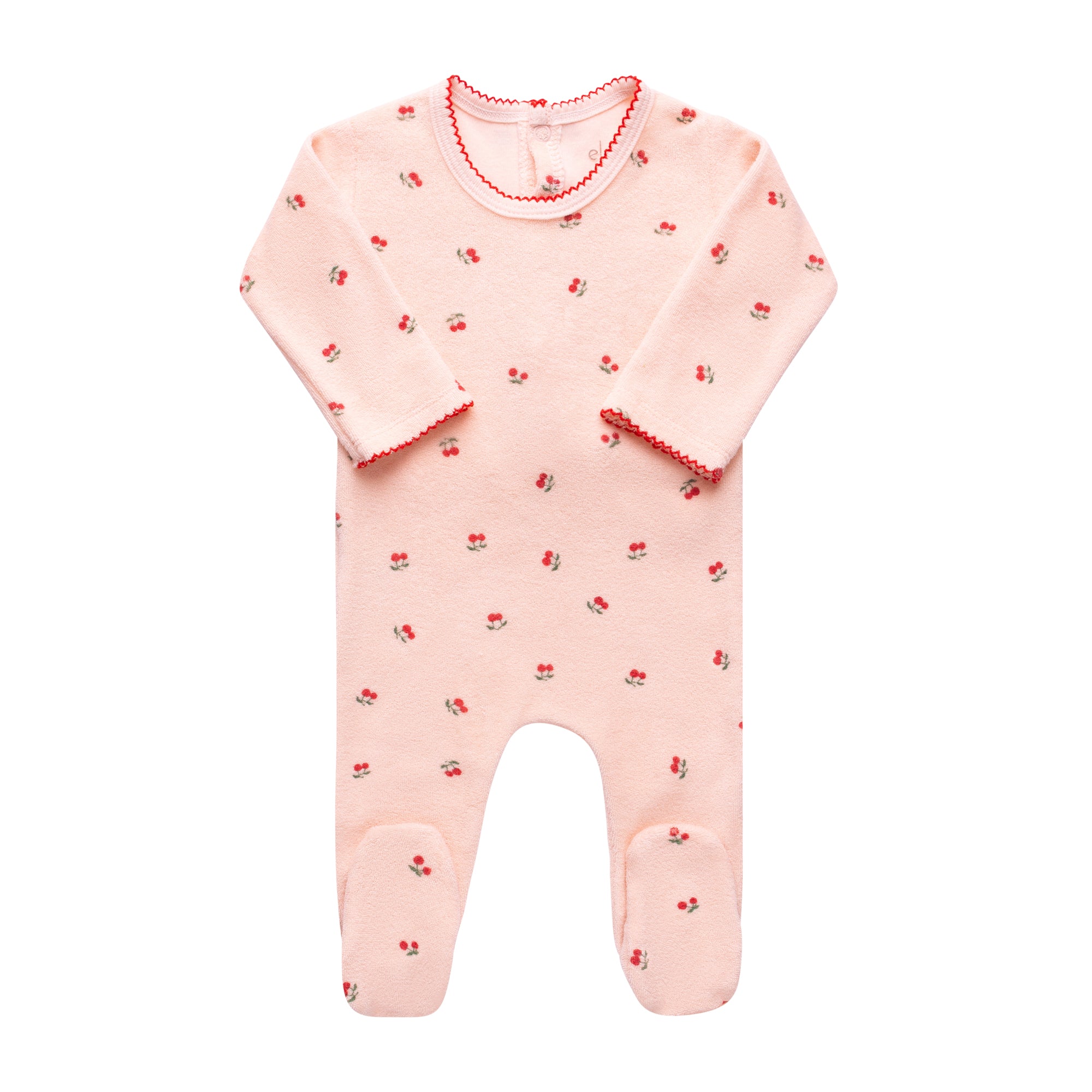 Terry/Ribbed Cotton - Cherry Collection - Footies