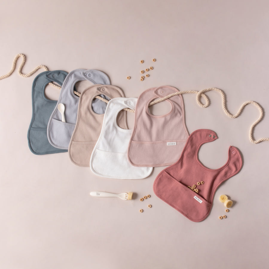 Ribbed Cotton - Solid Ribbed Collection | Toddler Bibs