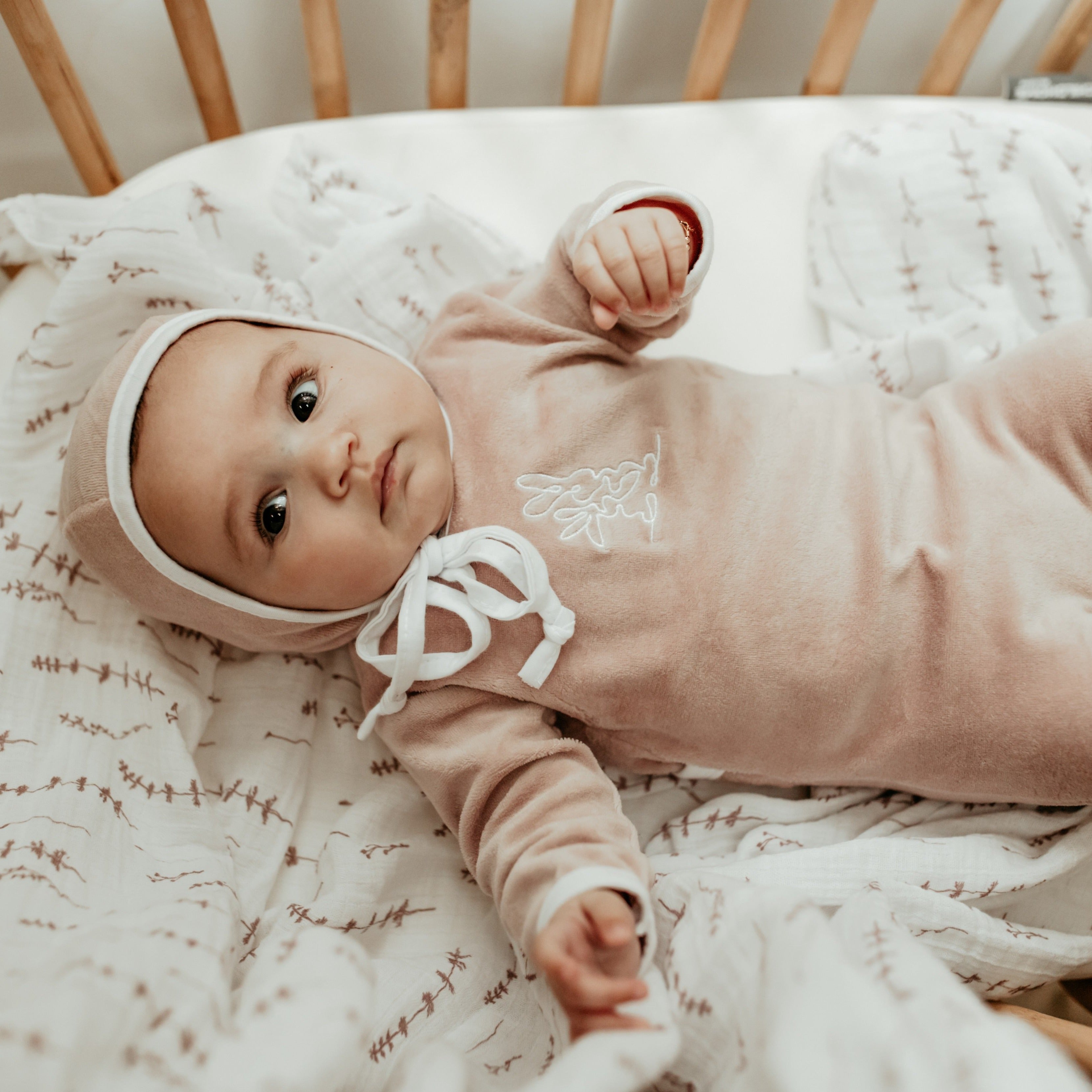 2 Pack Cotton Muslin Swaddle Blanket - Lavender Leaf – Ely's & Co.