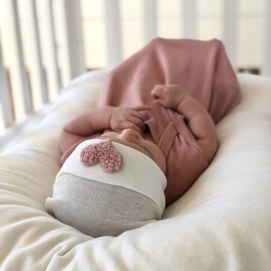 Newborn Hospital Hats - Pink & White