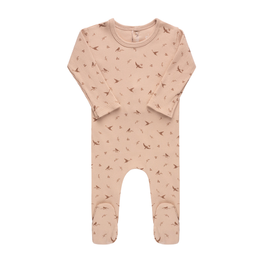 Ribbed Cotton - Bird Collection- Footies