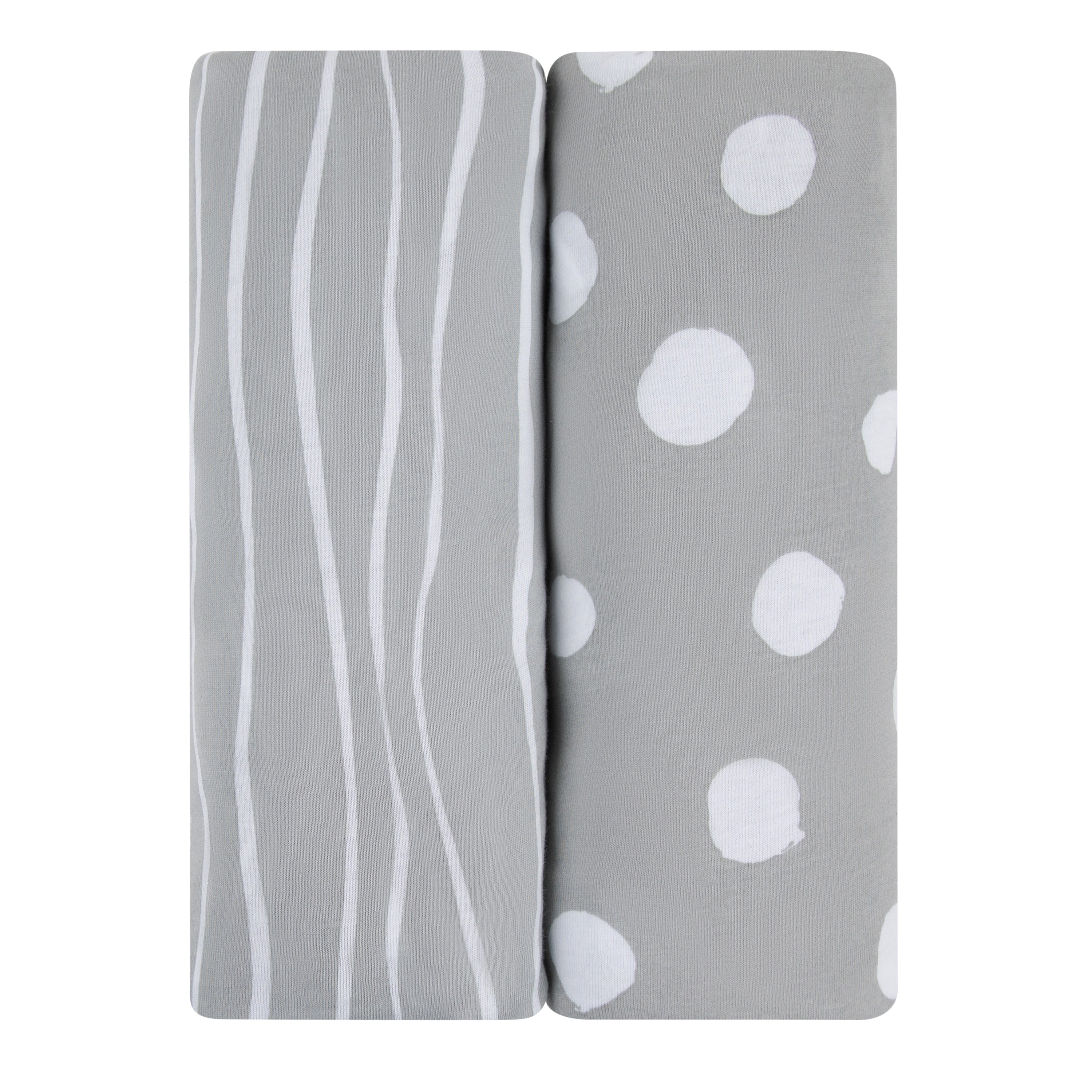 Grey & White Abstract crib sheet set
