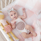 Machine-Washable Gingham Crib Trio