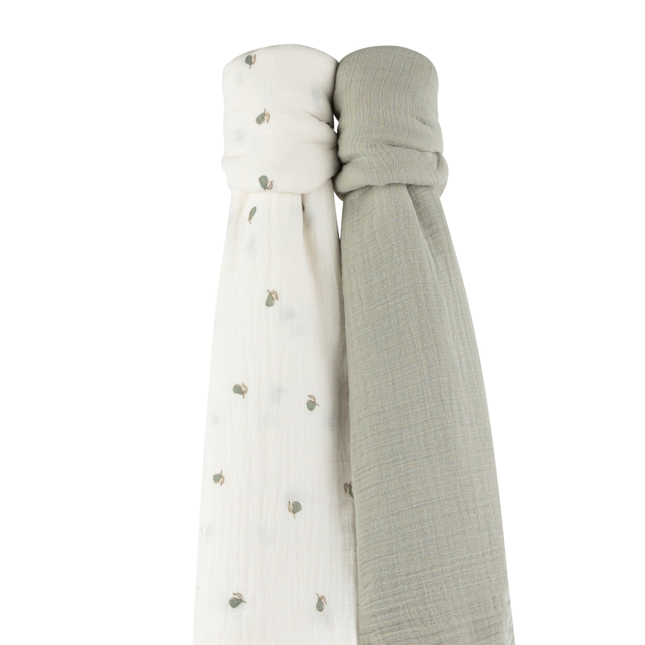 2 Pack Cotton Muslin Swaddle Blanket - Sage Pear