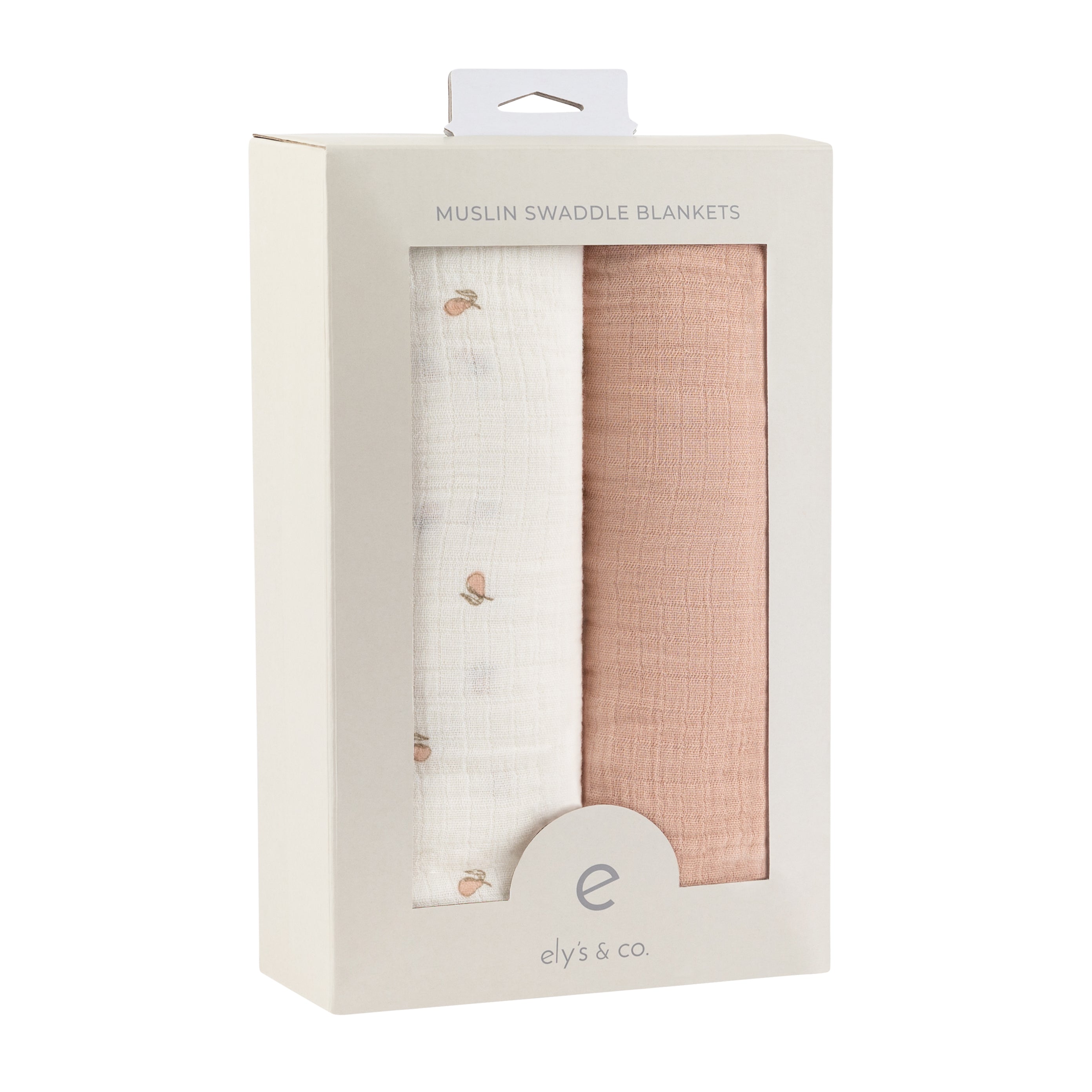 2 Pack Cotton Muslin Swaddle Blanket - Pink Pear