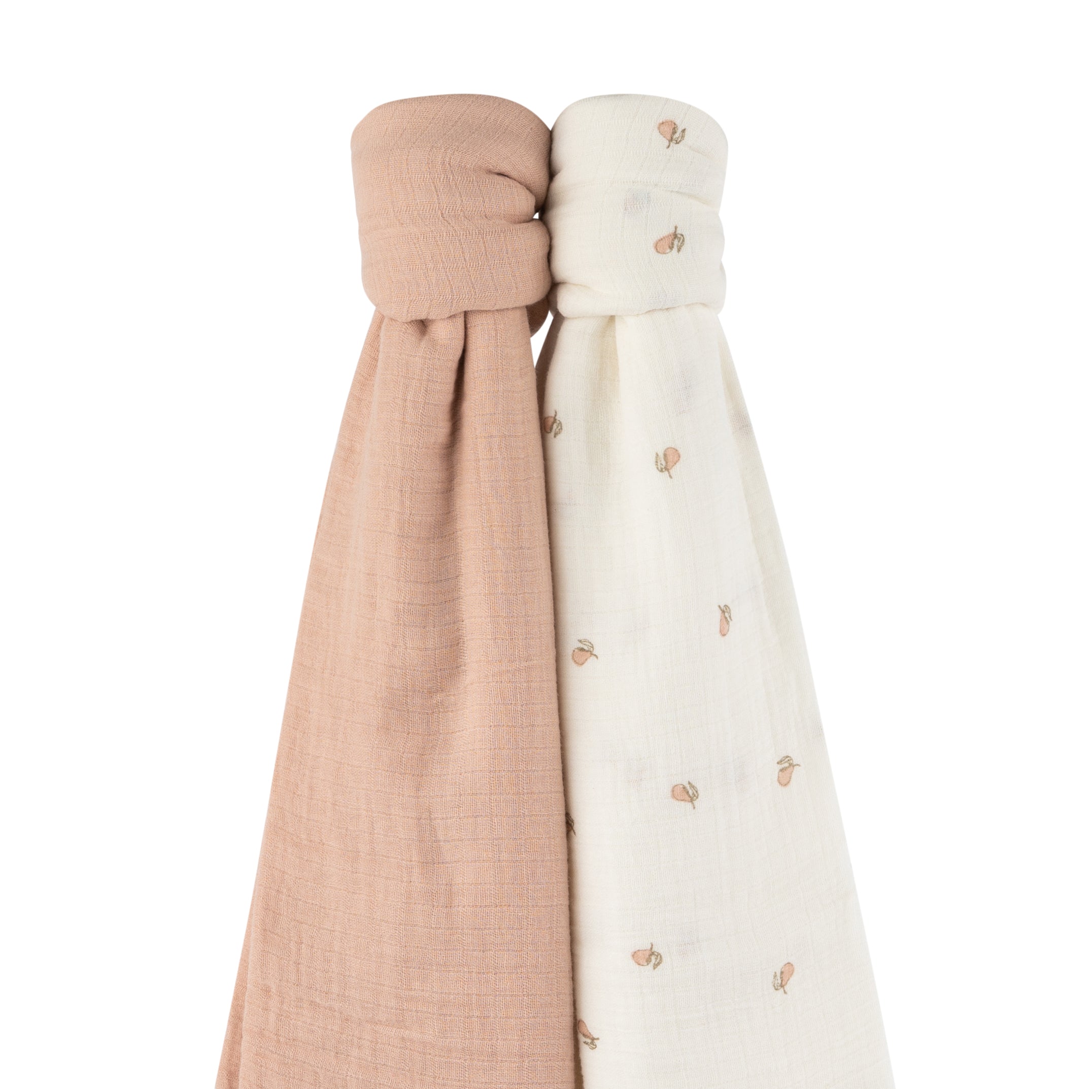 2 Pack Cotton Muslin Swaddle Blanket - Pink Pear