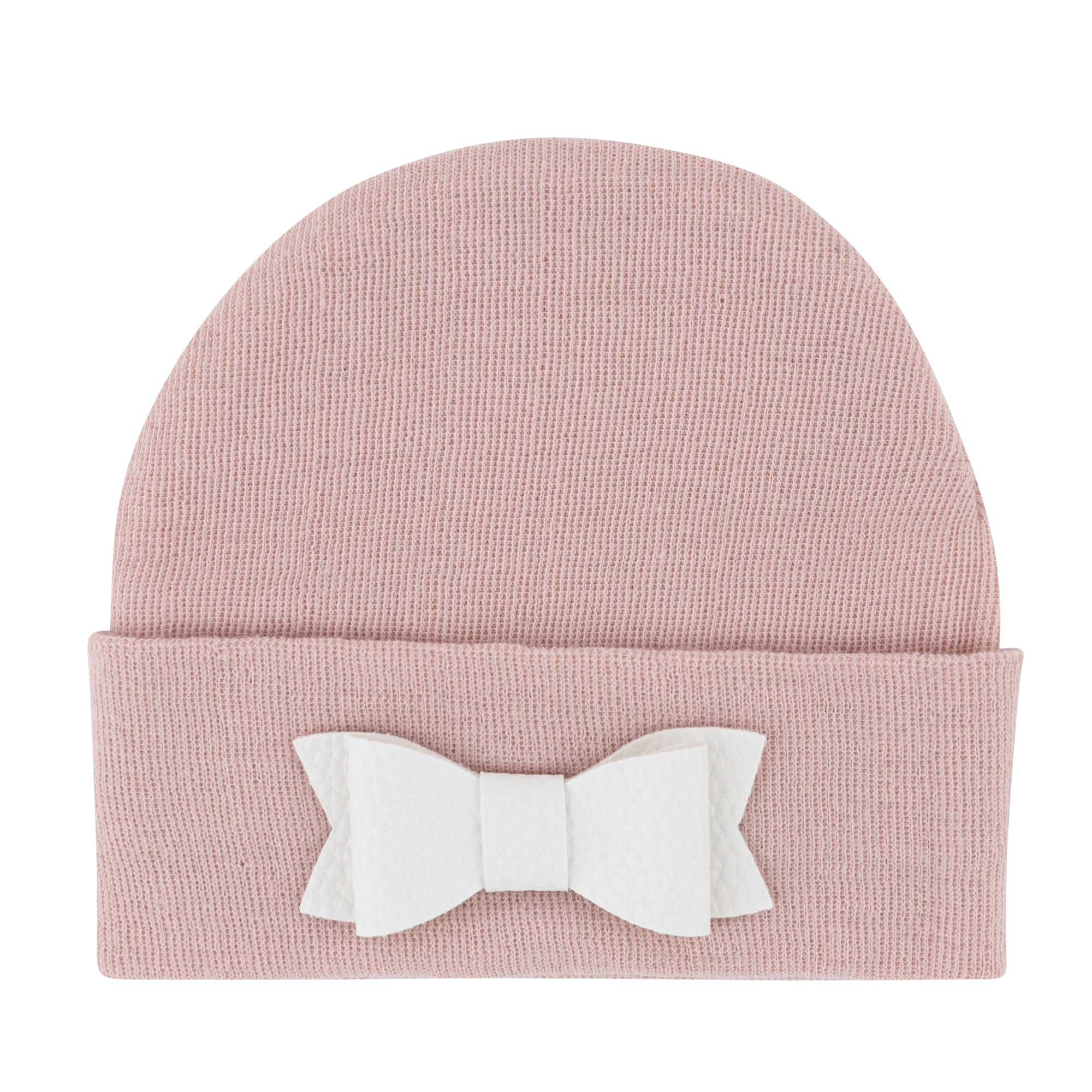 Newborn Hospital Hats - Pink &amp; White