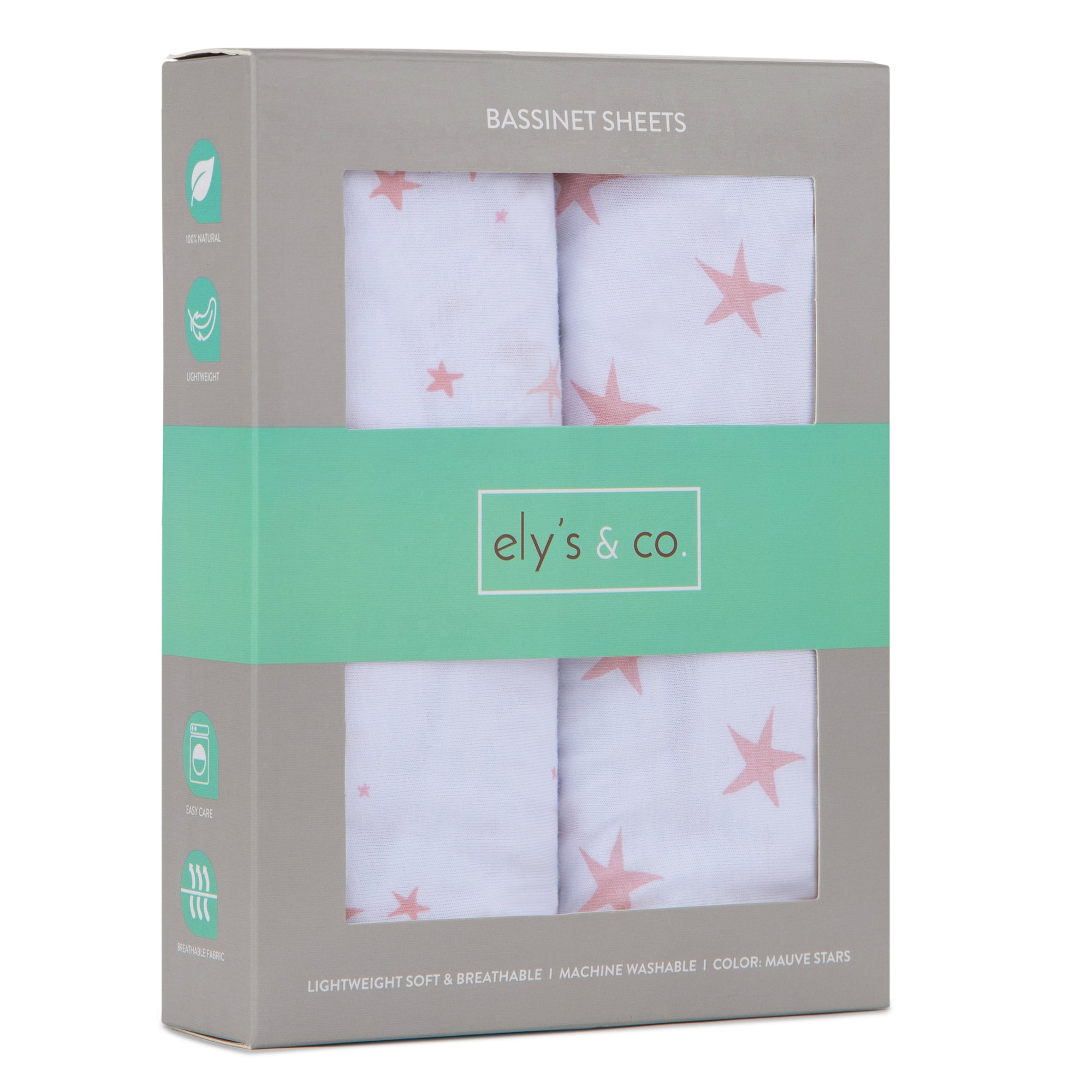 Mauve Star Bassinet Sheet Mauve Star Bassinet Sheet