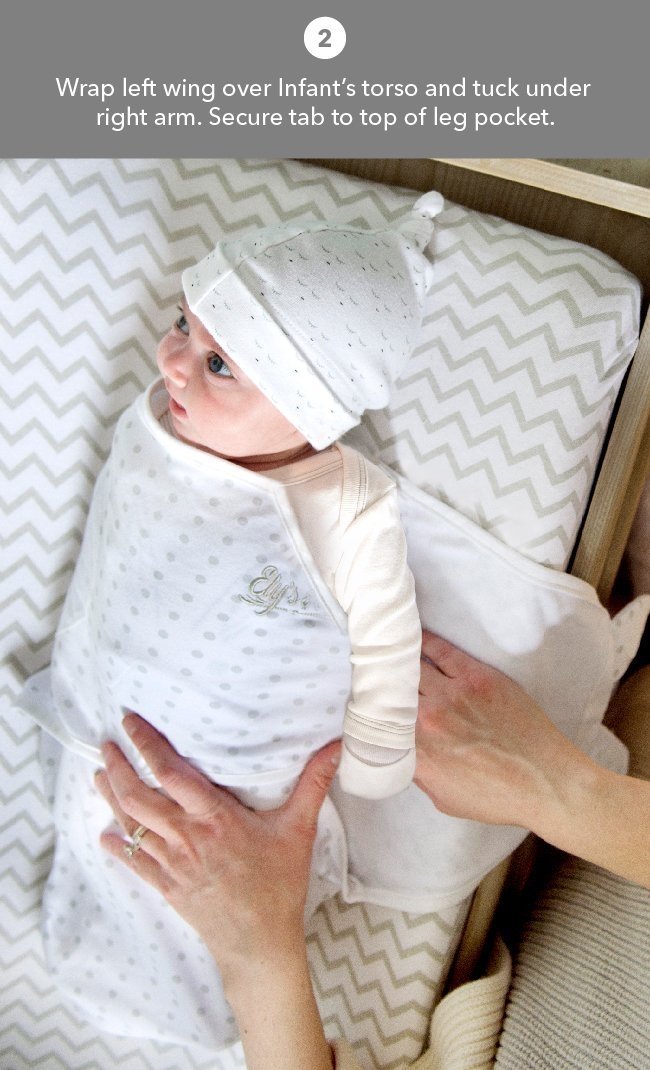 Polka Dot &amp; Grey Chevron Adjustable Swaddle blanket