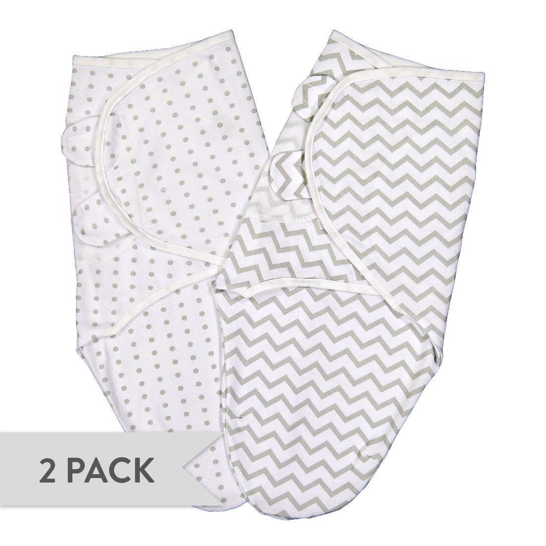 Polka Dot &amp; Grey Chevron Adjustable blanket swaddle