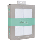 2-Pack gift ready white fitted crib sheets