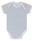 blue stripe short sleeve undershirt