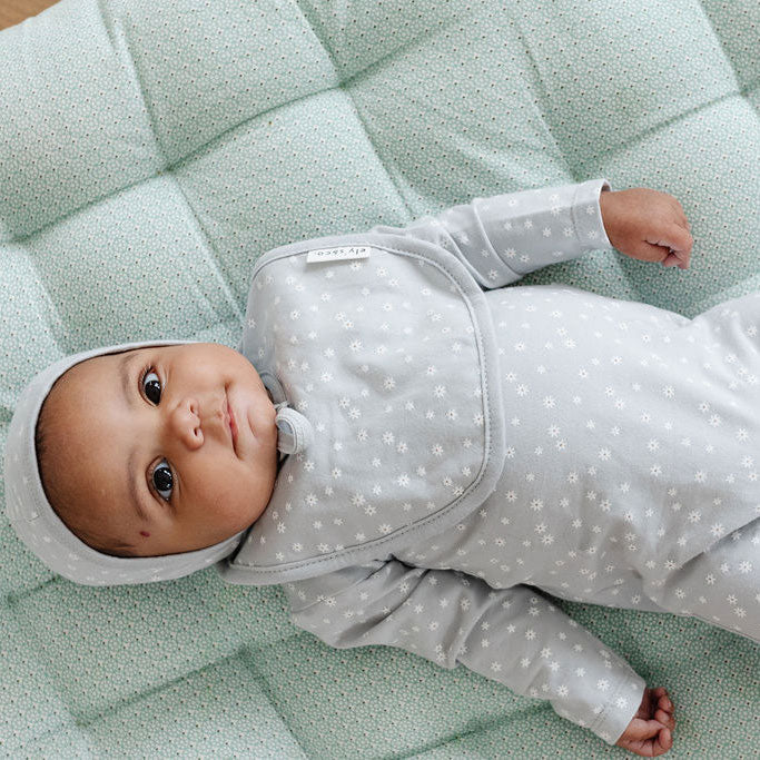 Jersey Cotton - Ditsy Floral and Star Collection - Bib