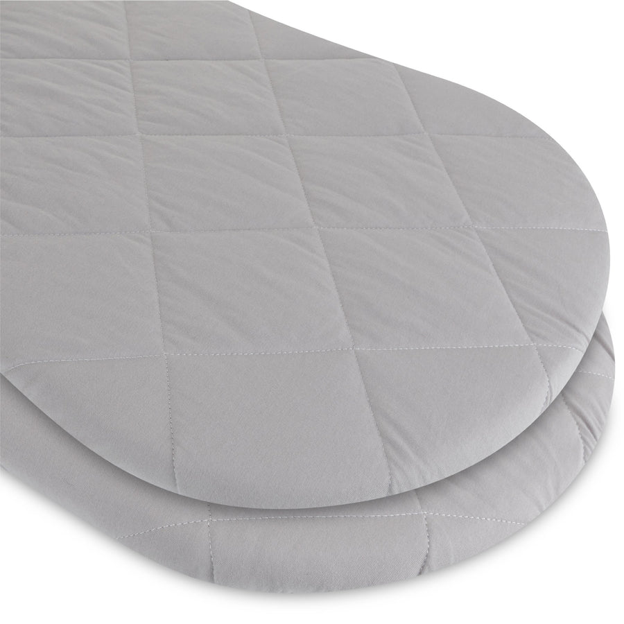 Quilted Waterproof Bassinet Sheet with Heat Protection I Grey