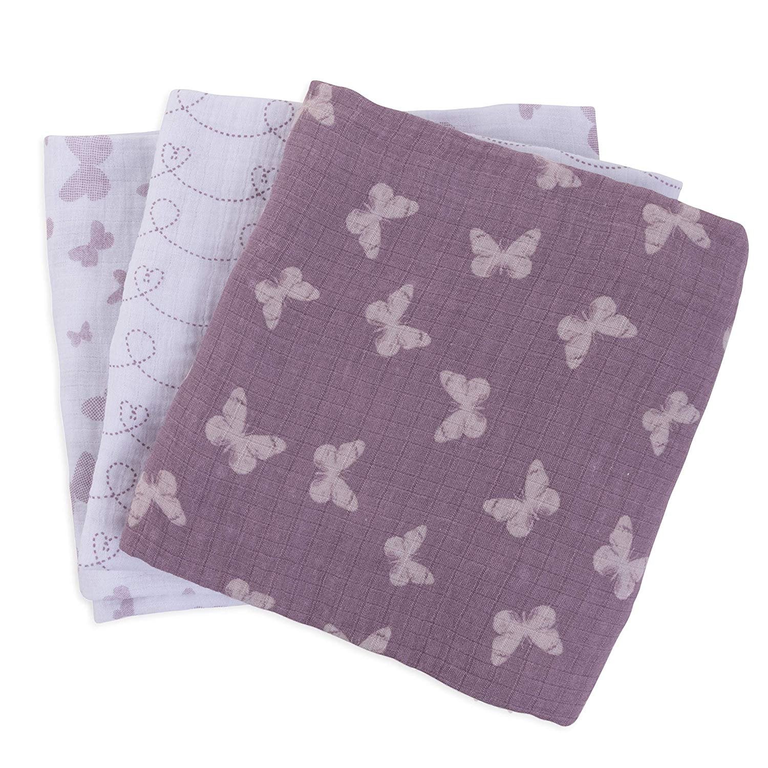 3 Pack Cotton Muslin Swaddle Blanket Ely's & Co.