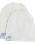 Jersey Knit Cotton Swaddle Blanket and Beanie Gift Set