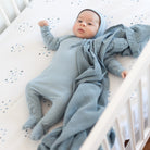 newborn swaddle blanket breathable - Blue Raindrops