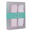 Pack N Play / Portable Crib Sheet Set I Pink Chevron and Polka Dots
