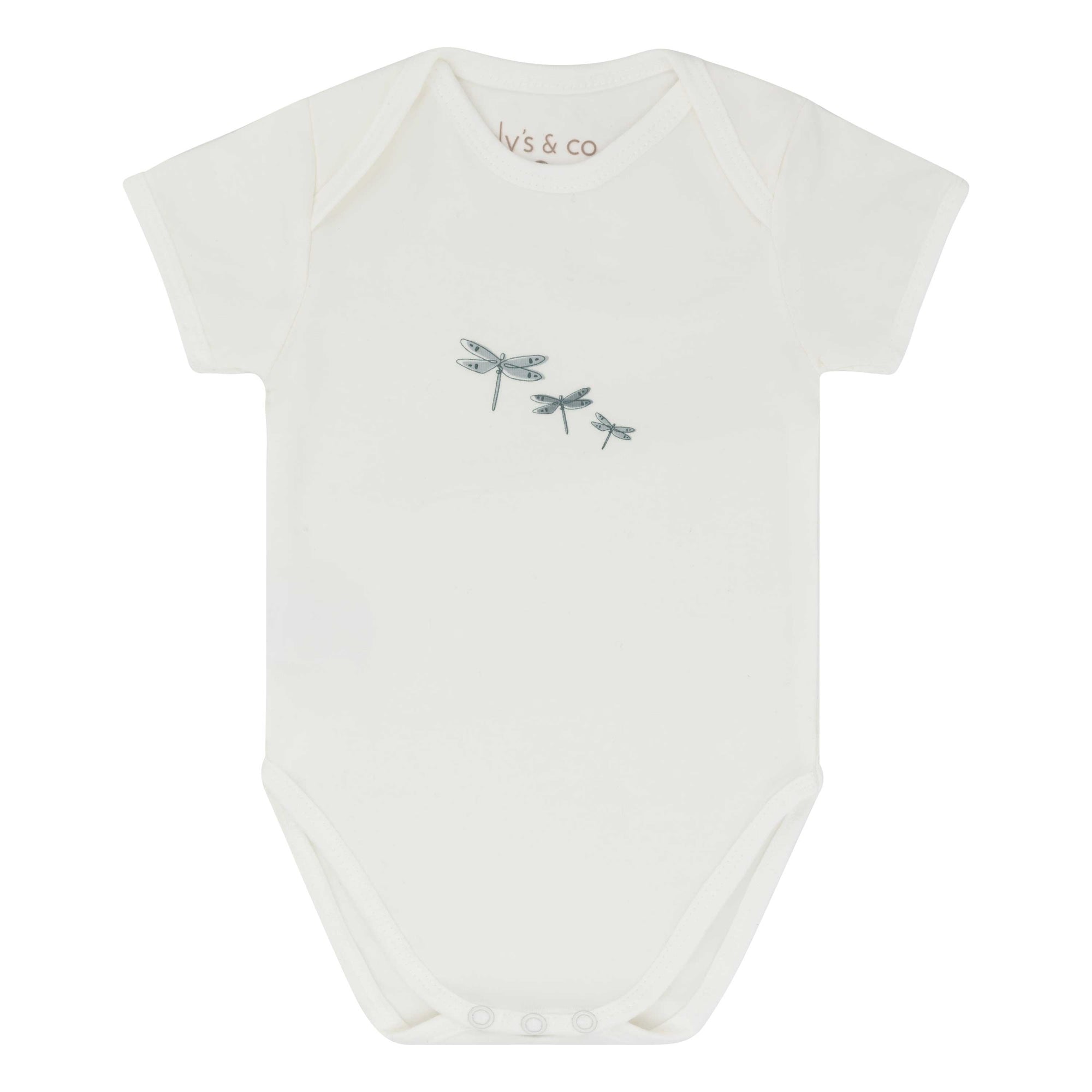 white dragonfly short sleeve undershirt